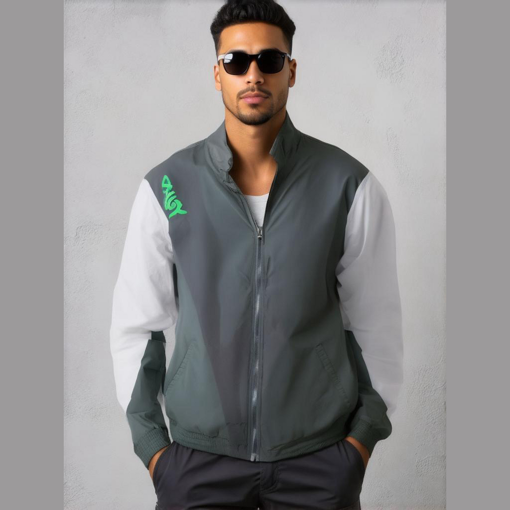 Oakley Men's Nylon Full-Zip Track Jacket with Pockets